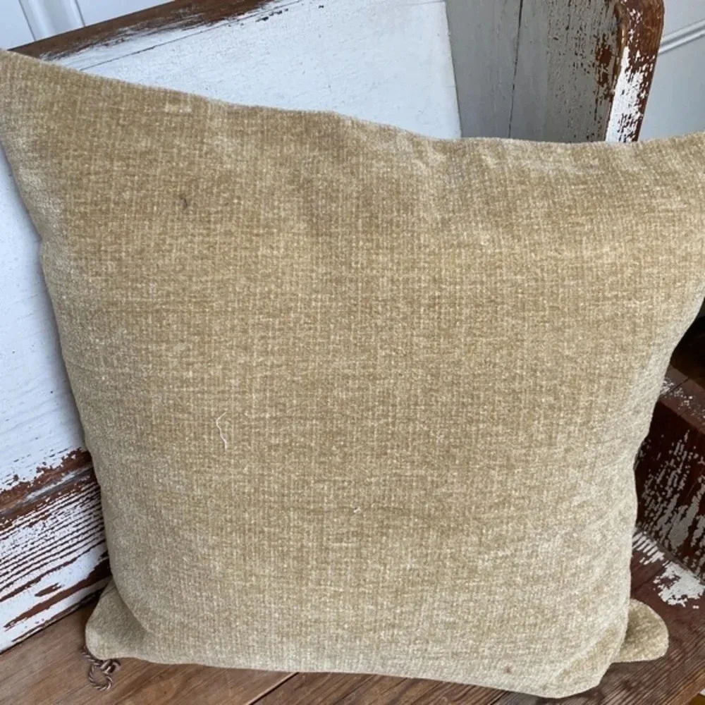Custom Made Tan and Gold Accent Pillow Cover